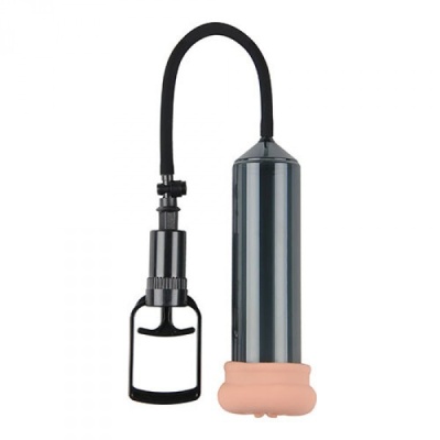 Pompka do penisa Pump Up Push Touch Sense Black przezroczysta z wkładem TPR - 1