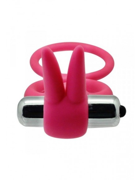 Pierścień na Penisa wibrujący Couple Enhancer Czerwony - Pierścienie erekcyjne wibrujące - 3