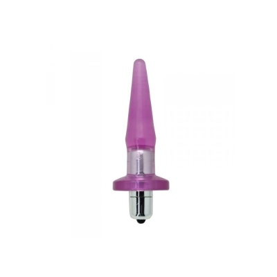 Wibrujący korek analny Plug W On/Off Vibe 12,4 cm fioletowy - 1