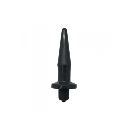 Korek Analny z Wibracją ON/OFF Toyz4Lovers – Wąski 12,4 cm, Czarny - 1