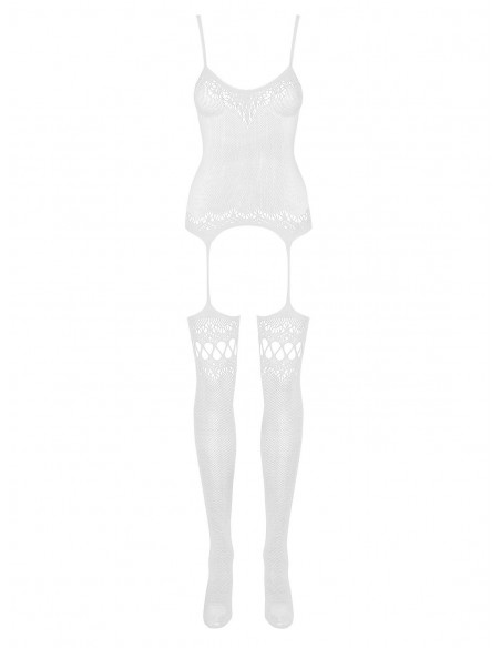 Zniewające Bodystocking F214 Białe  S/M/L - Bodystocking - 5