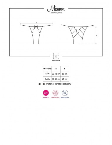 Kusząca bielizna Miamor Figi Otwarte  S/M - Figi - 7