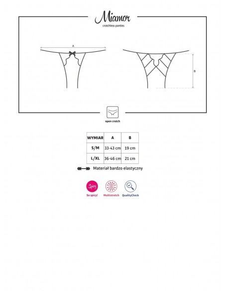 Kusząca bielizna Miamor Figi Otwarte  S/M - Figi - 7