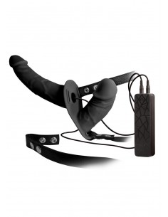 Strapon Z Wibracjami Double Thruster - Strap-ony, dilda na pasku z wibracją - 1