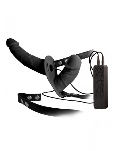Strapon Z Wibracjami Double Thruster - Strap-ony, dilda na pasku z wibracją - 1