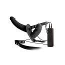 Strap-on Double Thruster Harness – uprząż z wibratorem zewnętrznym 17 cm i wewnętrznym 9,3 cm, pilot przewodowy - 1
