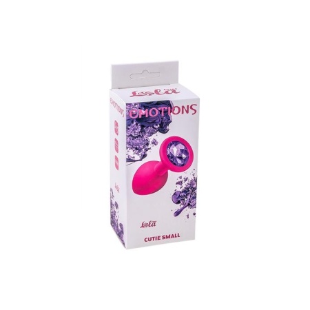 Mały Różowy Korek Analny z Pięknym Diamentem Rhinestone - 2