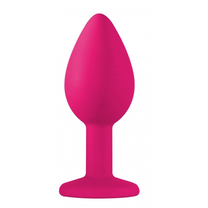 Mały Różowy Korek Analny z Pięknym Diamentem Rhinestone - 3