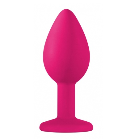 Mały Różowy Korek Analny z Pięknym Diamentem Rhinestone - 3