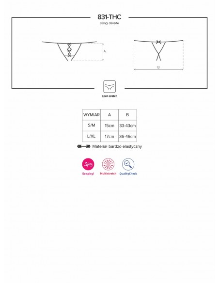 Stringi Otwarte 831-Thc-1 S/M - Stringi - 9