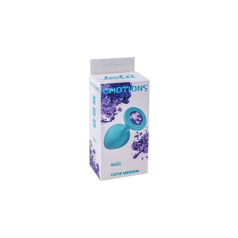 Plug analny Emotions Cutie Medium z hipoalergicznym silikonem i kryształem u podstawy, 8,5 cm - 3