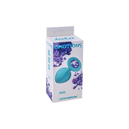 Plug analny Emotions Cutie Medium z hipoalergicznym silikonem i kryształem u podstawy, 8,5 cm - 3