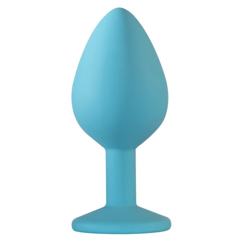 Plug analny Emotions Cutie Medium z hipoalergicznym silikonem i kryształem u podstawy, 8,5 cm - 2