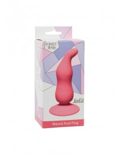 Korek analny Waved Anal Plug Pink - Korki analne silikonowe - 1 2