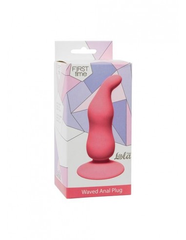 Korek analny Waved Anal Plug Pink - Korki analne silikonowe - 2