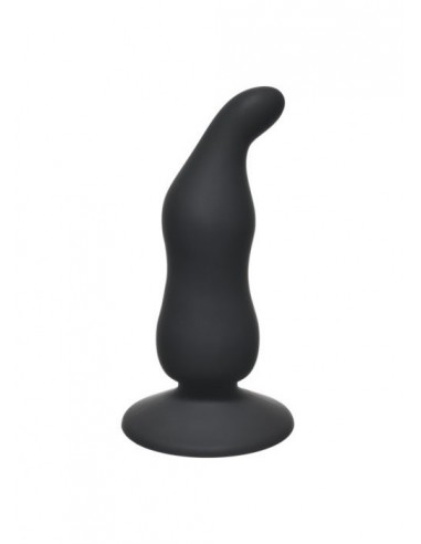 Korek analny Waved Anal Plug Black - Korki analne silikonowe - 1