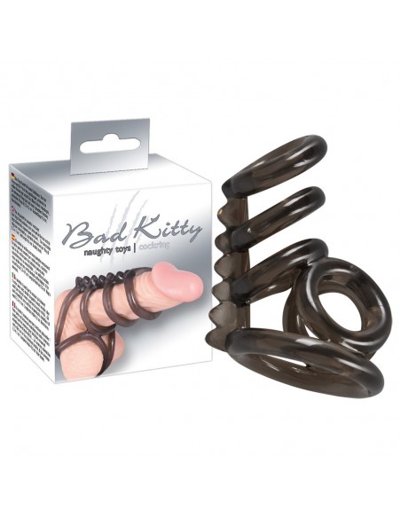 Pierścień erekcyjny Bk Cock Ring 3 - Pierścienie erekcyjne niewibrujące - 5