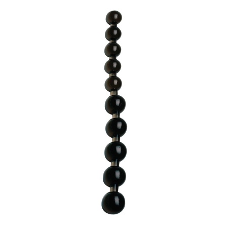 Kulki analne Anal Pearls Black – 10 stopniowanych kulek 2–2,5 cm, elastyczne PVC, długość 27,5 cm - 1