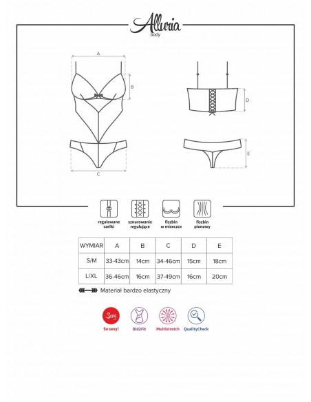 Bielizna erotyczna Alluria body  S/M - Body - 7