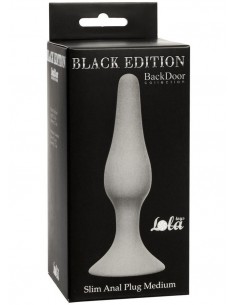 Korek analny Slim Medium Grey - Korki analne silikonowe - 1 2