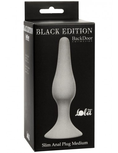 Korek analny Slim Medium Grey - Korki analne silikonowe - 2