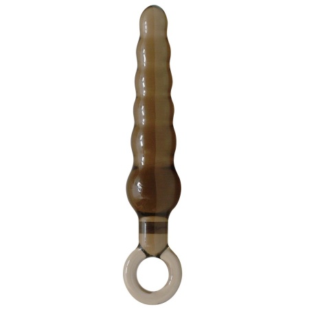 Korek analny Anal Drops – falowana konstrukcja z pierścieniem bezpieczeństwa, długość 19 cm, średnica 2–3,6 cm - 1