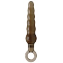 Korek analny Anal Drops – falowana konstrukcja z pierścieniem bezpieczeństwa, długość 19 cm, średnica 2–3,6 cm - 1