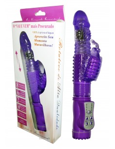 Fioletowy Wibrator Króliczek 36 Funkcji Wibracji, Rotacji, Góra/Dół - Wibratory Króliczki - 1 2