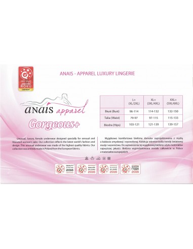 Bielizna erotyczna Shane White Set  L+ (Komplet Biały) - Plus Size - 3