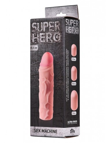 Nakładka Na Penisa Penis Sleeve Super Hero Sex Machine - Przedłużki i nakładki na penisa - 1
