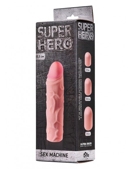 Nakładka Na Penisa Penis Sleeve Super Hero Sex Machine - Przedłużki i nakładki na penisa - 1