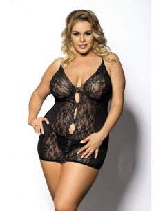 Bielizna erotyczna Ymare Black Chemise L+ ( Czarna Halka ) - Plus Size - 1 2