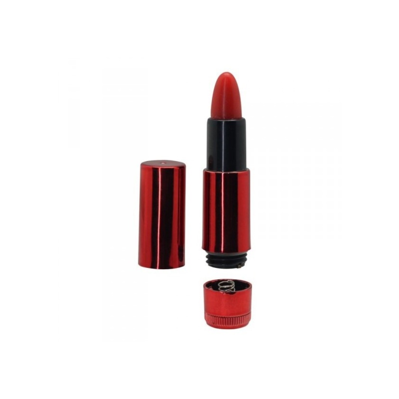 Wibrator Lipstick Vibe czerwony metalik 8,5 cm - 4