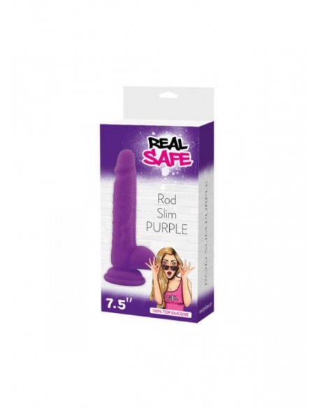 Dildo Fallo Realistico Real Safe Rod Slim Purple - Dilda realistyczne - 2