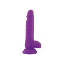 Silikonowe Dildo Real Safe Rod Slim 19 cm Fioletowy - 1