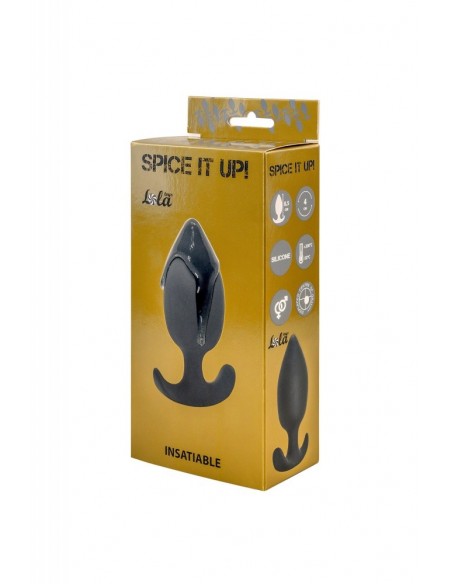 Korek analny With Misplaced Center Of Gravity Spice It Up Insatiable Dark Grey - Korki analne silikonowe - 2