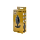 Plug analny Spice it Up Insatiable Dark Grey z przesuniętym środkiem ciężkości i ruchomą kulką, 10,5 cm - 2