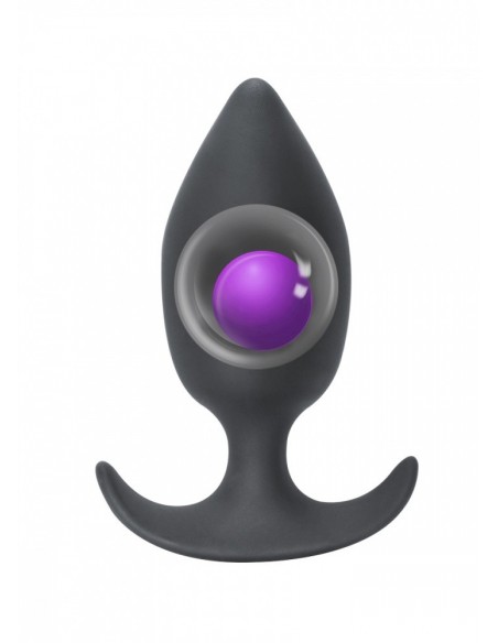 Korek analny With Misplaced Center Of Gravity Spice It Up Insatiable Dark Grey - Korki analne silikonowe - 3