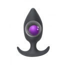 Plug analny Spice it Up Insatiable Dark Grey z przesuniętym środkiem ciężkości i ruchomą kulką, 10,5 cm - 3