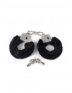 Kajdanki erotyczne Wristcuffs With Crisatls Bondage Black - Kajdanki erotyczne - 1 2