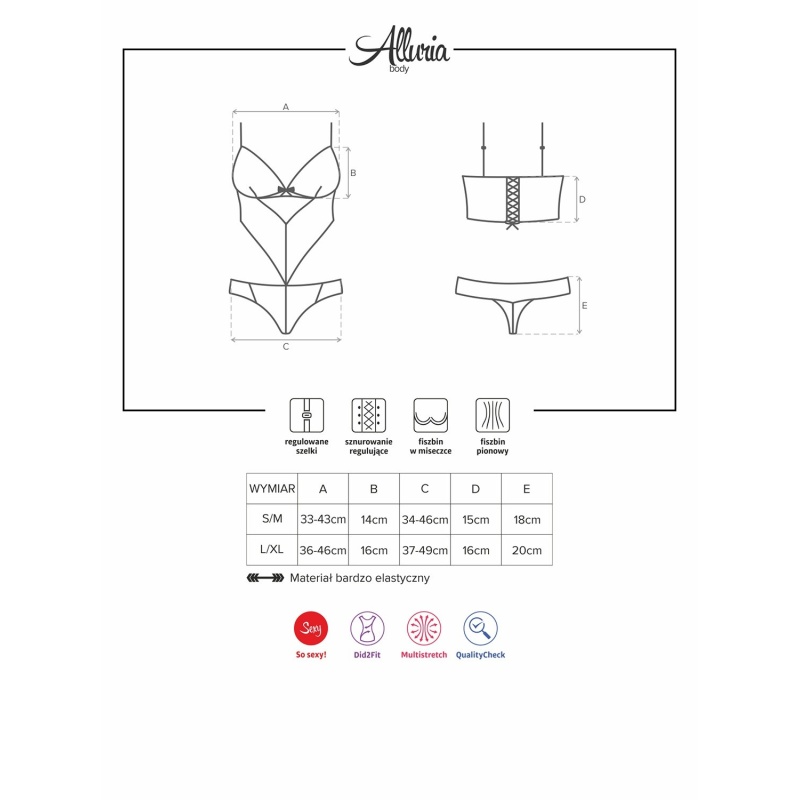 Bielizna erotyczna Alluria body L/XL - 7