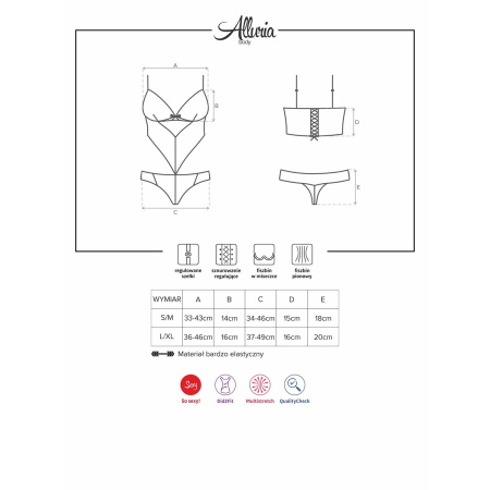 Bielizna erotyczna Alluria body L/XL - 7