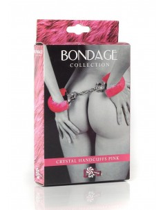 Kajdanki erotyczne Wristcuffs With Crisatls Bondage Pink - Kajdanki erotyczne - 1