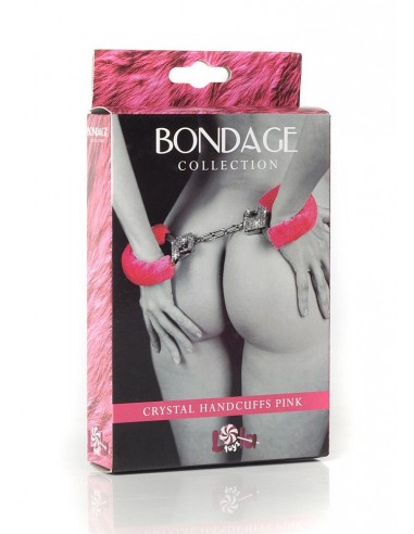 Kajdanki erotyczne Wristcuffs With Crisatls Bondage Pink - Kajdanki erotyczne - 1