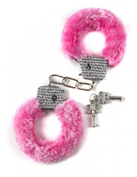 Kajdanki erotyczne Wristcuffs With Crisatls Bondage Pink - Kajdanki erotyczne - 2