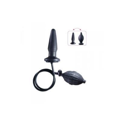 Pompowany Plug Analny Inflatable Butt 12,7 cm x 3,6 cm Czarny - 1