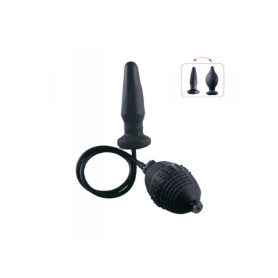 Pompowany Plug Analny Inflatable Butt 12,7 cm x 3,6 cm Czarny - 1 2