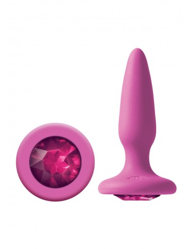 Korek analny Butt Plug GLAMS Mini GEM Różowy - Korki analne silikonowe - 1