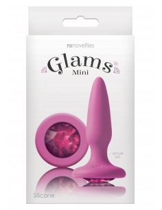 Korek analny Butt Plug GLAMS Mini GEM Różowy - Korki analne silikonowe - 1 2