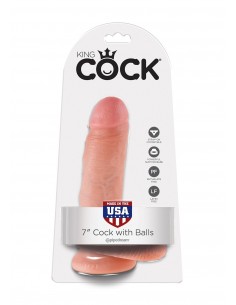 Dildo Realistyczne z Jądrami 7 Inch Flesh - Dilda realistyczne - 1 2